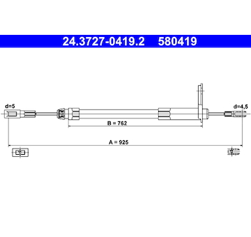 Tažné lanko, parkovací brzda ATE 24.3727-0419.2