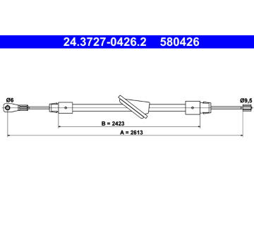 Tažné lanko, parkovací brzda ATE 24.3727-0426.2