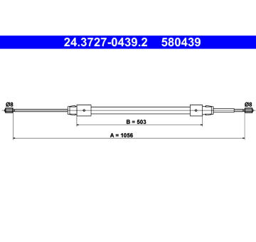 Tažné lanko, parkovací brzda ATE 24.3727-0439.2