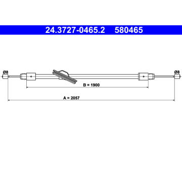 Tažné lanko, parkovací brzda ATE 24.3727-0465.2