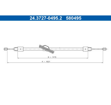 Tazne lanko, parkovaci brzda ATE 24.3727-0495.2