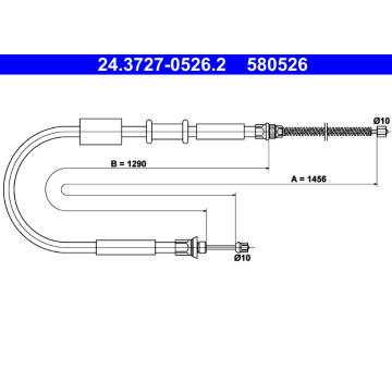 Tažné lanko, parkovací brzda ATE 24.3727-0526.2
