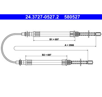 Tažné lanko, parkovací brzda ATE 24.3727-0527.2