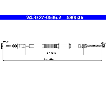 Tazne lanko, parkovaci brzda ATE 24.3727-0536.2