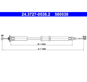 Tažné lanko, parkovací brzda ATE 24.3727-0538.2