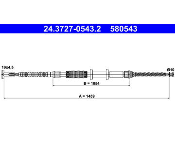 Tažné lanko, parkovací brzda ATE 24.3727-0543.2