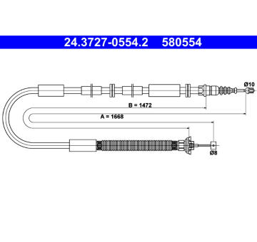 Tažné lanko, parkovací brzda ATE 24.3727-0554.2