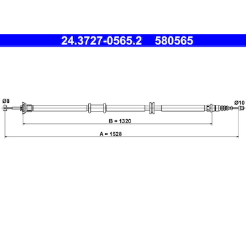 Tažné lanko, parkovací brzda ATE 24.3727-0565.2