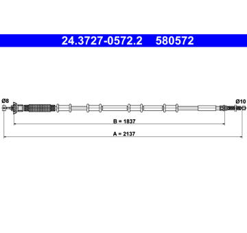 Tažné lanko, parkovací brzda ATE 24.3727-0572.2