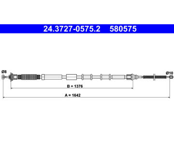 Tažné lanko, parkovací brzda ATE 24.3727-0575.2