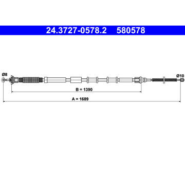 Tažné lanko, parkovací brzda ATE 24.3727-0578.2
