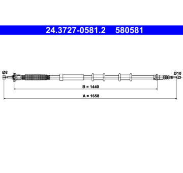 Tažné lanko, parkovací brzda ATE 24.3727-0581.2