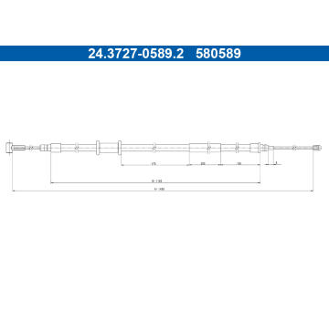 Tazne lanko, parkovaci brzda ATE 24.3727-0589.2