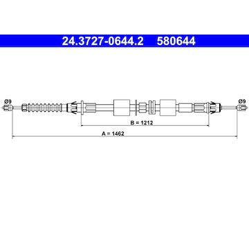 Tažné lanko, parkovací brzda ATE 24.3727-0644.2