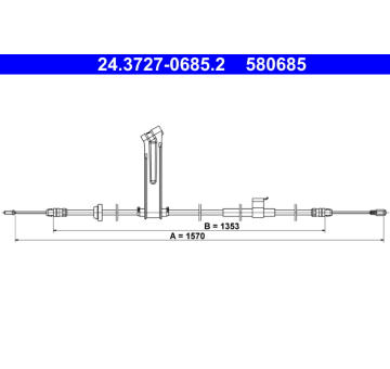 Tazne lanko, parkovaci brzda ATE 24.3727-0685.2