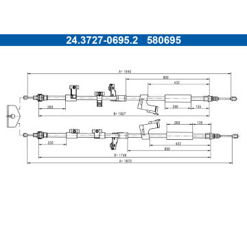 Tazne lanko, parkovaci brzda ATE 24.3727-0695.2