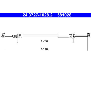Tažné lanko, parkovací brzda ATE 24.3727-1028.2