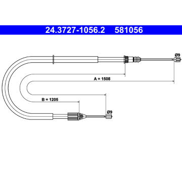 Tazne lanko, parkovaci brzda ATE 24.3727-1056.2