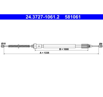 Tažné lanko, parkovací brzda ATE 24.3727-1061.2