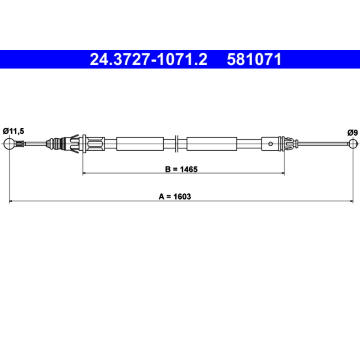Tažné lanko, parkovací brzda ATE 24.3727-1071.2