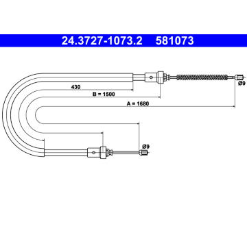 Tažné lanko, parkovací brzda ATE 24.3727-1073.2