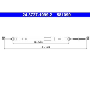 Tazne lanko, parkovaci brzda ATE 24.3727-1099.2