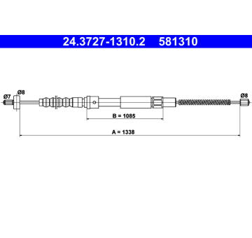 Tažné lanko, parkovací brzda ATE 24.3727-1310.2