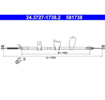 Tazne lanko, parkovaci brzda ATE 24.3727-1738.2