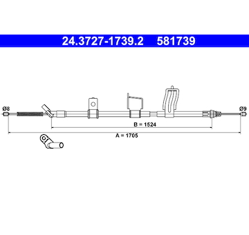 Tazne lanko, parkovaci brzda ATE 24.3727-1739.2