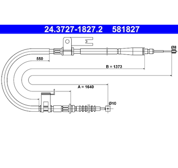 Tažné lanko, parkovací brzda ATE 24.3727-1827.2