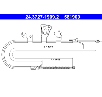 Tazne lanko, parkovaci brzda ATE 24.3727-1909.2