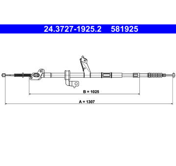 Tažné lanko, parkovací brzda ATE 24.3727-1925.2