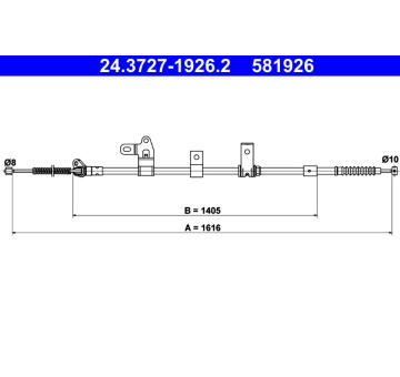 Tažné lanko, parkovací brzda ATE 24.3727-1926.2