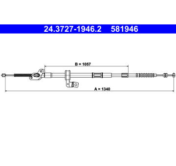 Tažné lanko, parkovací brzda ATE 24.3727-1946.2
