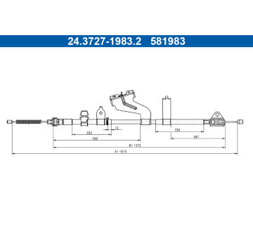 Tažné lanko, parkovací brzda ATE 24.3727-1983.2