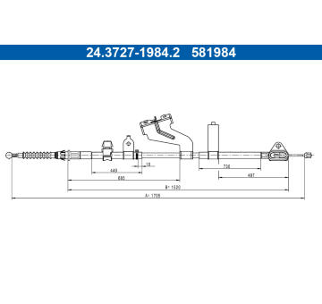 Tažné lanko, parkovací brzda ATE 24.3727-1984.2