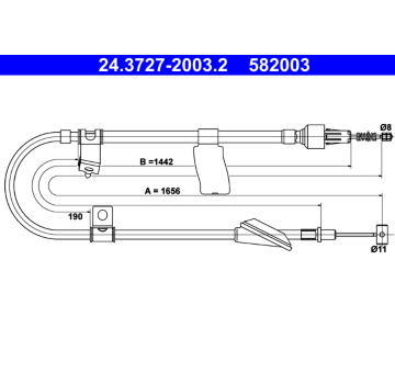 Tažné lanko, parkovací brzda ATE 24.3727-2003.2