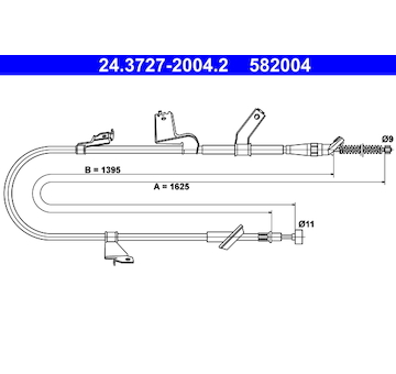 Tažné lanko, parkovací brzda ATE 24.3727-2004.2