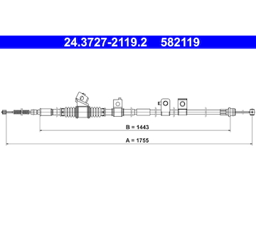 Tažné lanko, parkovací brzda ATE 24.3727-2119.2