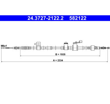 Tažné lanko, parkovací brzda ATE 24.3727-2122.2