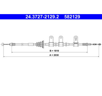 żażné lanko parkovacej brzdy ATE 24.3727-2129.2
