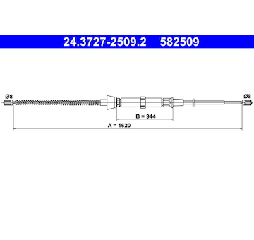 Tažné lanko, parkovací brzda ATE 24.3727-2509.2