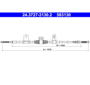 Tažné lanko, parkovací brzda ATE 24.3727-3130.2