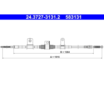 Tažné lanko, parkovací brzda ATE 24.3727-3131.2
