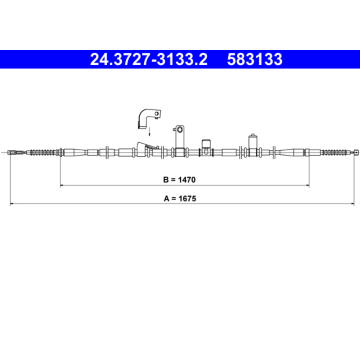 Tazne lanko, parkovaci brzda ATE 24.3727-3133.2