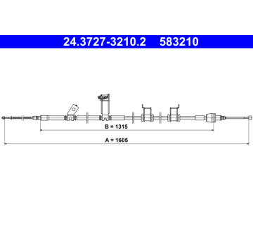 Tažné lanko, parkovací brzda ATE 24.3727-3210.2