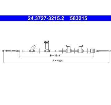 Tažné lanko, parkovací brzda ATE 24.3727-3215.2