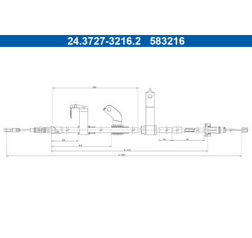 Tažné lanko, parkovací brzda ATE 24.3727-3216.2