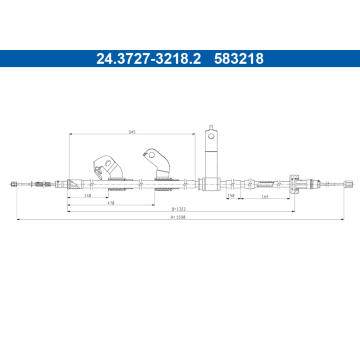 Tažné lanko, parkovací brzda ATE 24.3727-3218.2