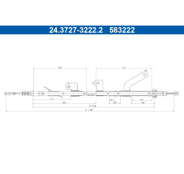 Tažné lanko, parkovací brzda ATE 24.3727-3222.2
